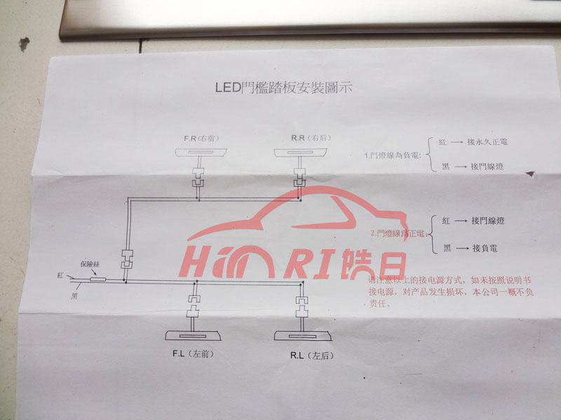 14款丰田RAV4门槛条（带灯）